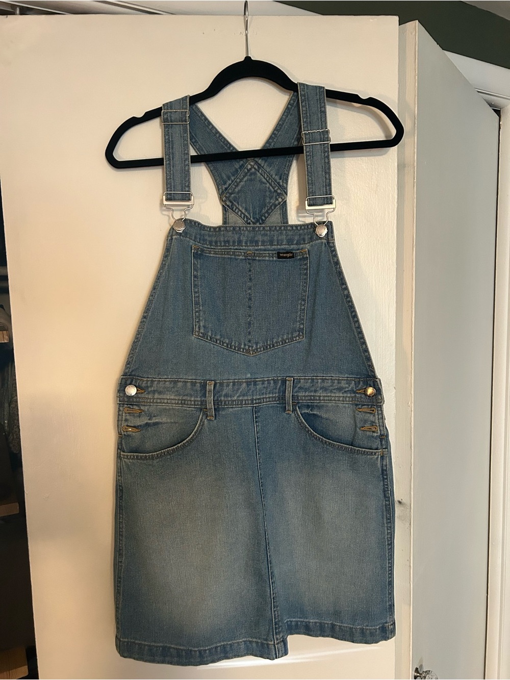 Wrangler Light Blue Denim Overall Skirt